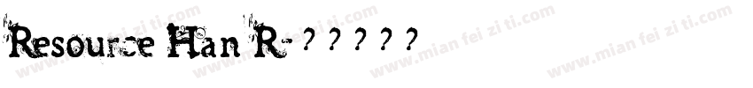 Resource Han R字体转换